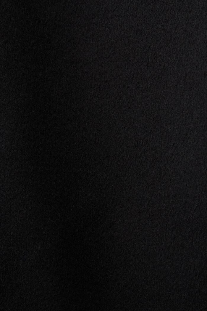 Wool-Blend Coat, BLACK, detail image number 5