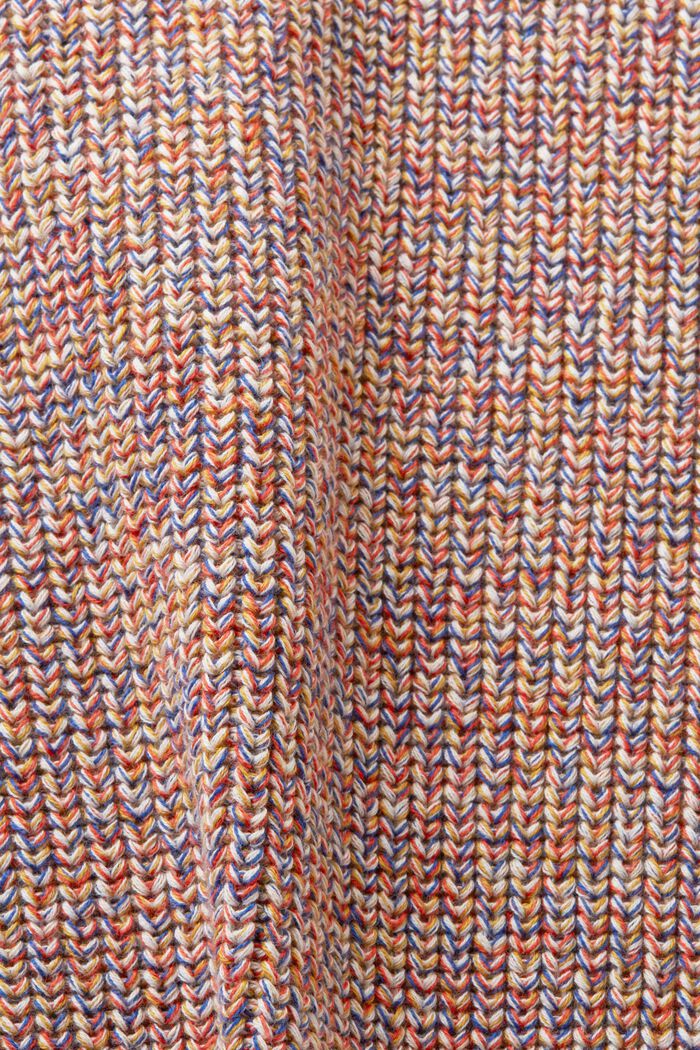 Ribbed-Knit Cotton Sweater, AMBER YELLOW, detail image number 4