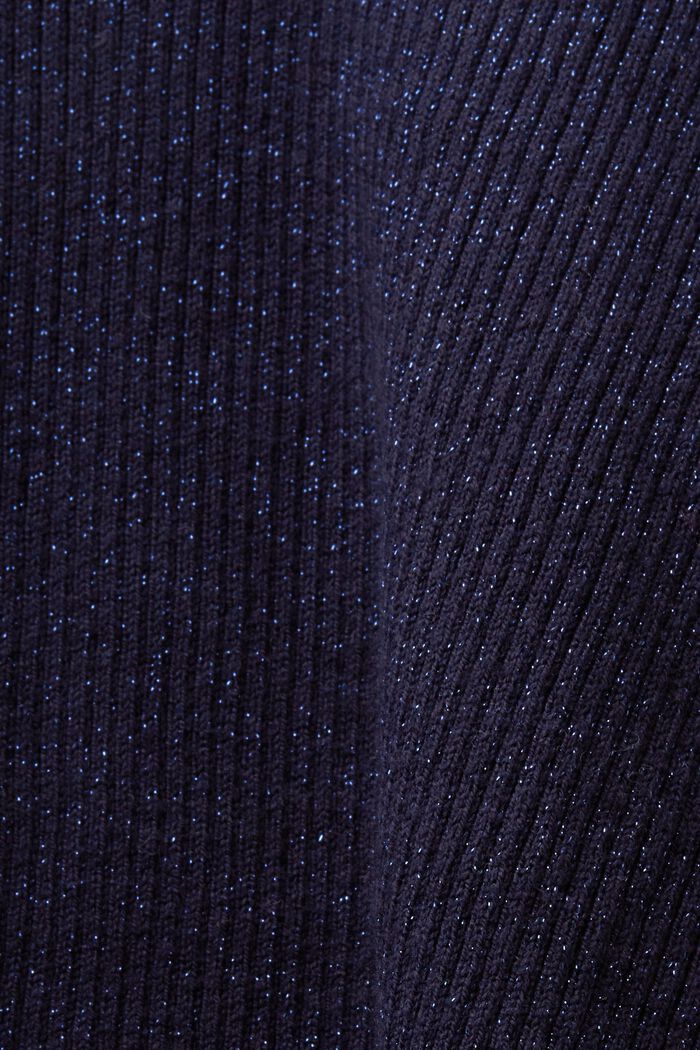 Twisted Back Metallic Sweater, NAVY, detail image number 4