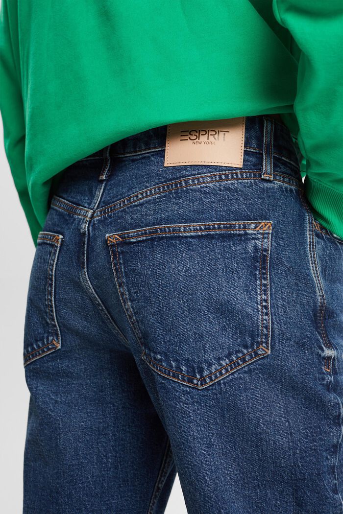 Mid-Rise Regular Tapered Jeans, BLUE DARK WASHED, detail image number 1