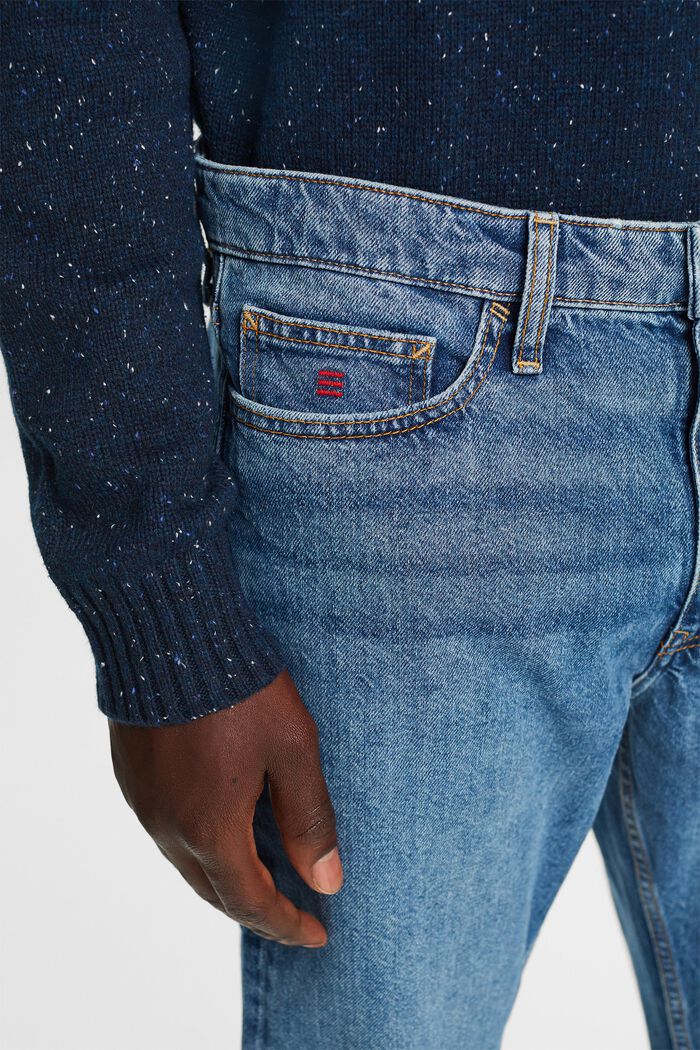 Mid-Rise Straight Jeans, BLUE MEDIUM WASHED, detail image number 2