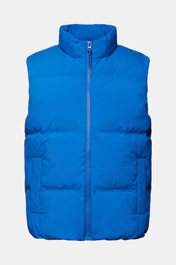 Recycled: puffer waistcoat with down, BRIGHT BLUE, detail image number 5