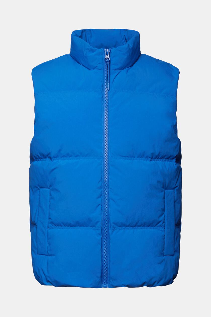 Recycled: puffer waistcoat with down