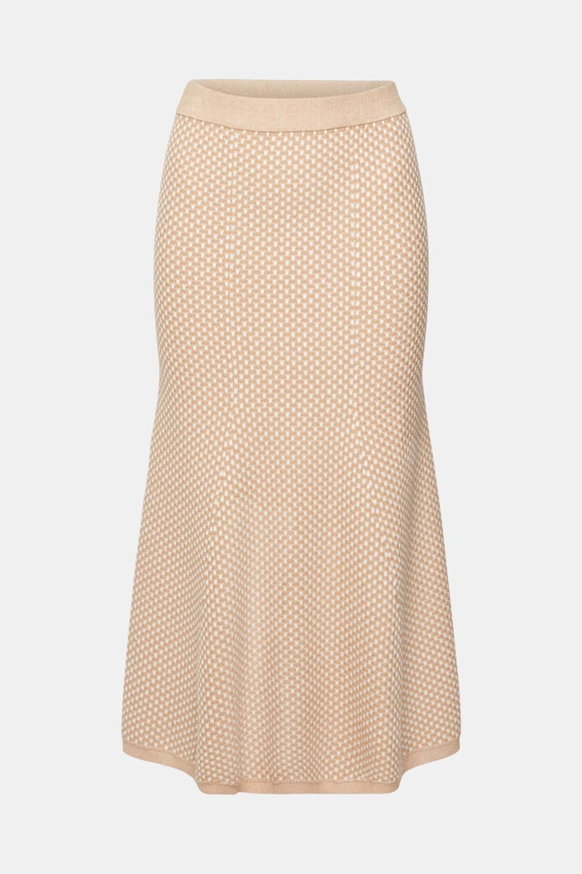 Two-coloured knit skirt, LENZING™ ECOVERO™