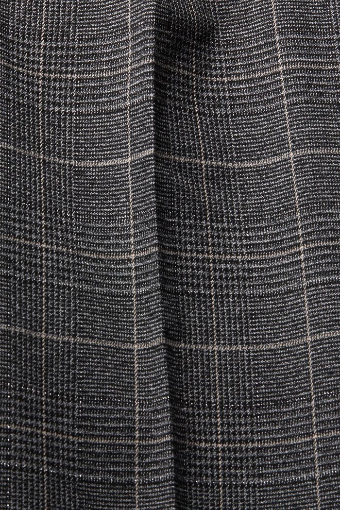 Checked high-rise trousers, GUN METAL, detail image number 6