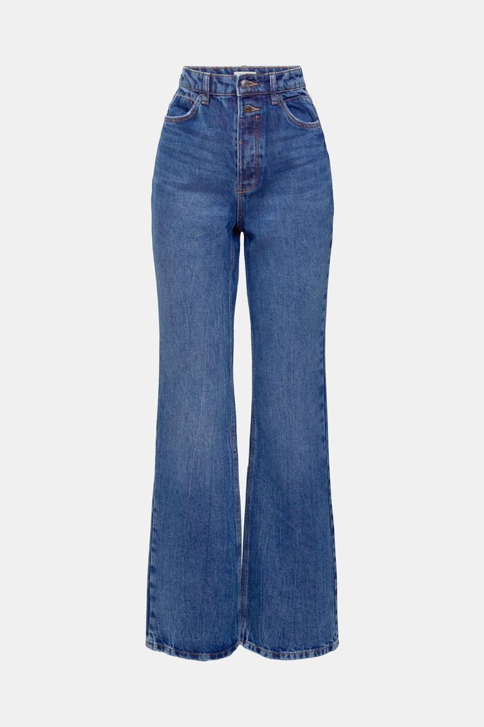High-rise retro flared jeans, BLUE MEDIUM WASHED, detail image number 6