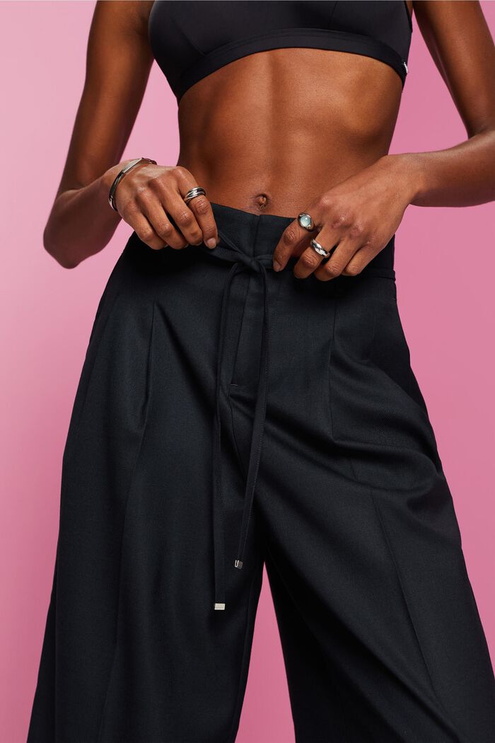 Wide fit trousers, BLACK, detail image number 2