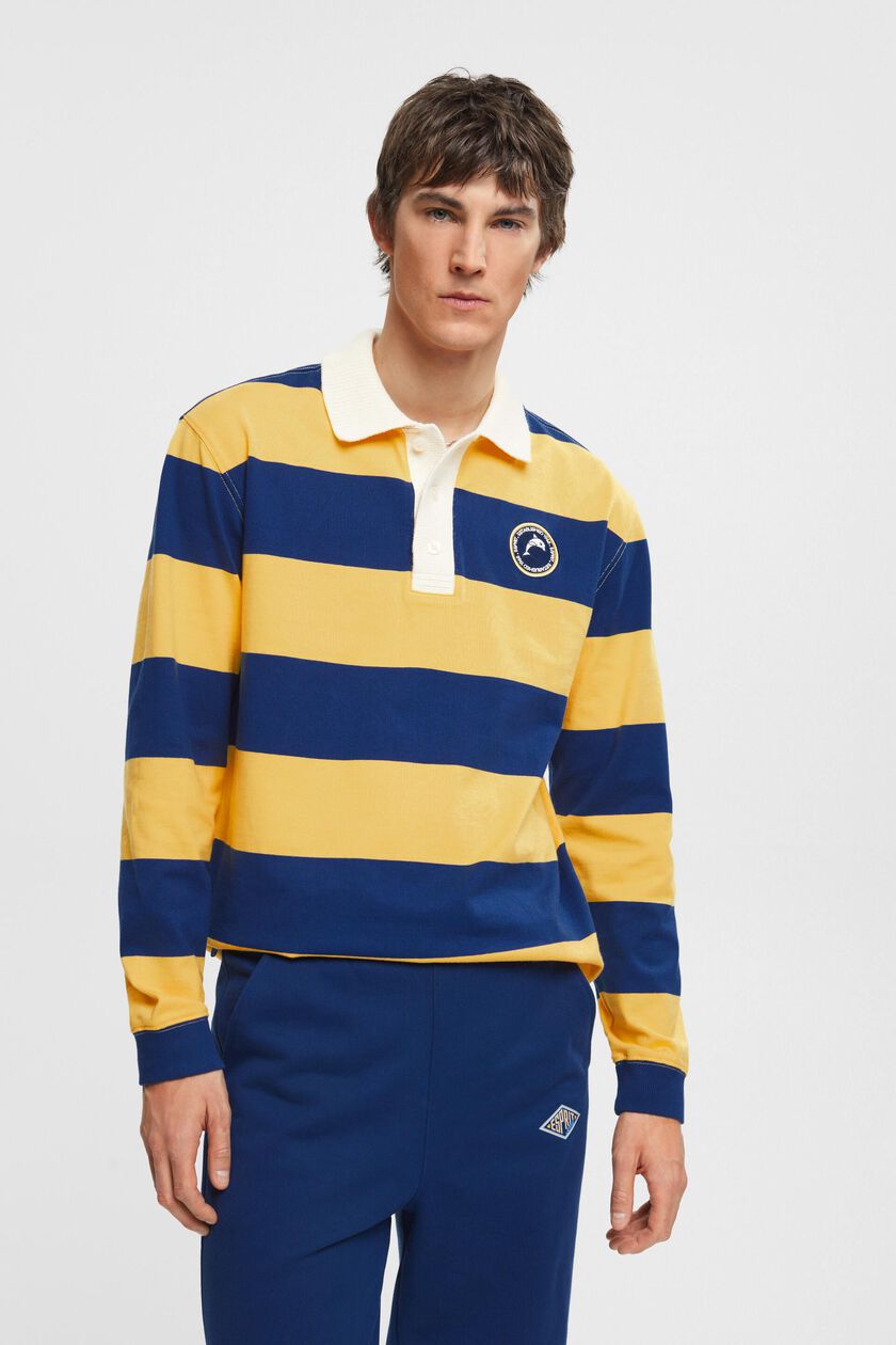 Striped rugby polo
