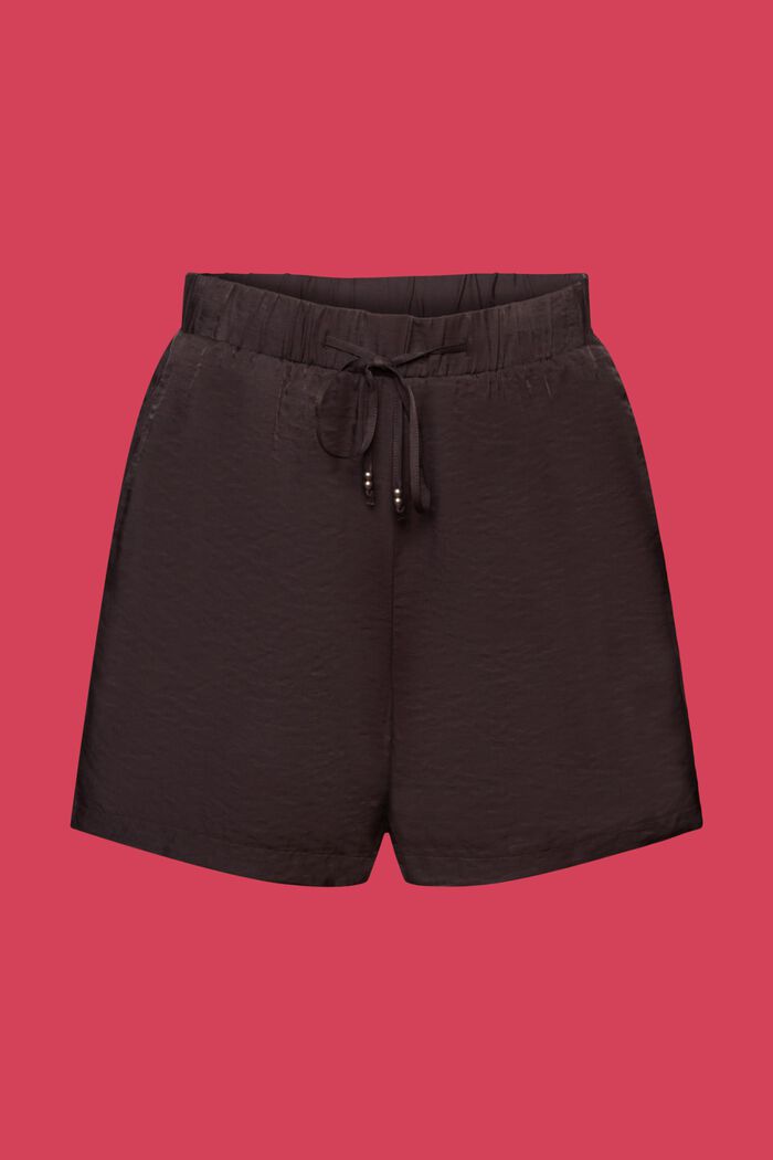 Satin pull-on shorts, DARK ANTHRACITE, detail image number 7