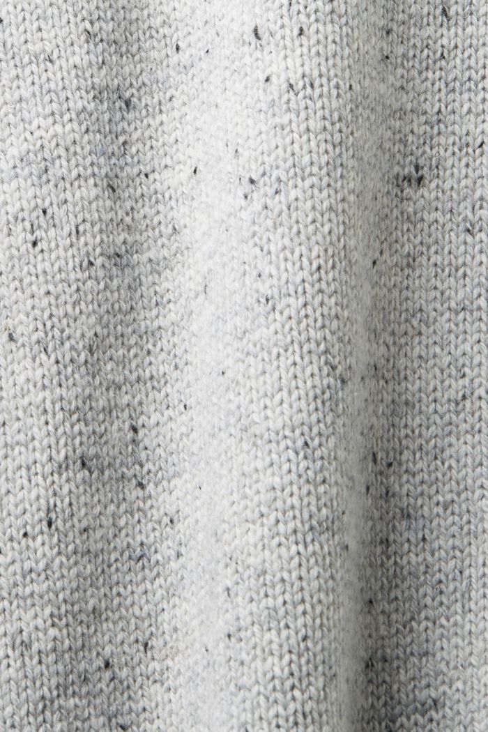 Mock neck jumper, wool blend, LIGHT GREY, detail image number 5