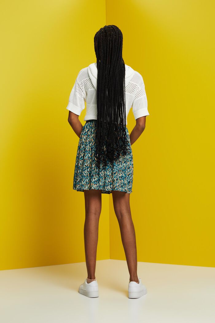 Patterned mini skirt, LENZING™ ECOVERO™, TURQUOISE 4, detail image number 3