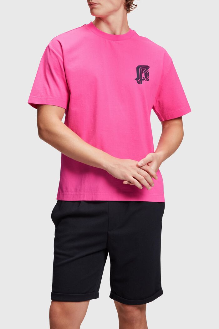 Relaxed Fit Neon Print Tee, NEW PINK, detail image number 0