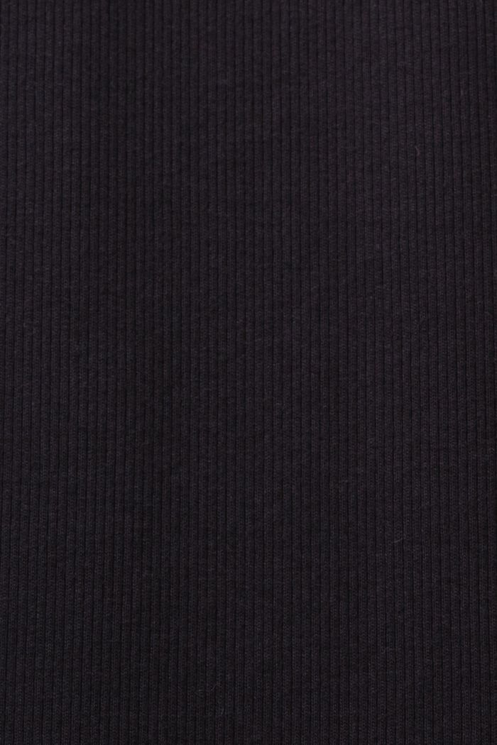 Stretch Cotton-Jersey Midi Skirt, BLACK, detail image number 6