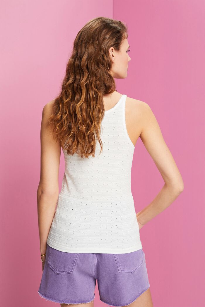 Structured sleeveless top, OFF WHITE, detail image number 3