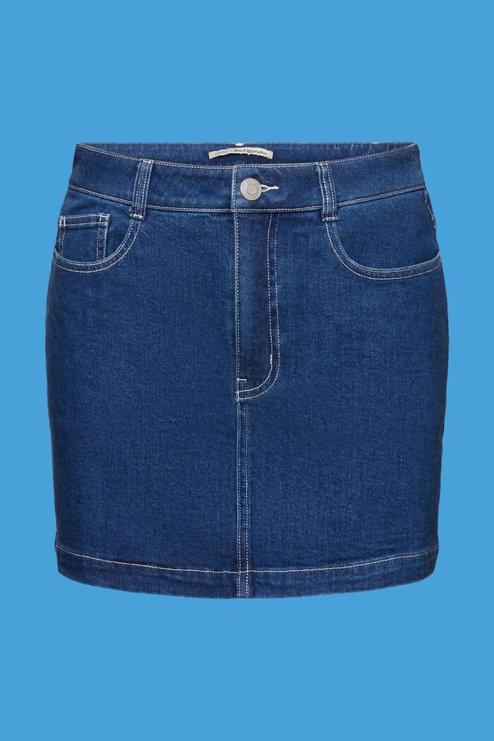 Denim Mini Skirt, BLUE MEDIUM WASHED, detail image number 7