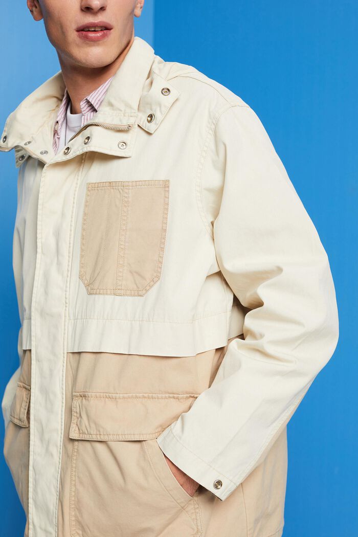 Transitional parka jacket, 100% cotton, SAND, detail image number 2