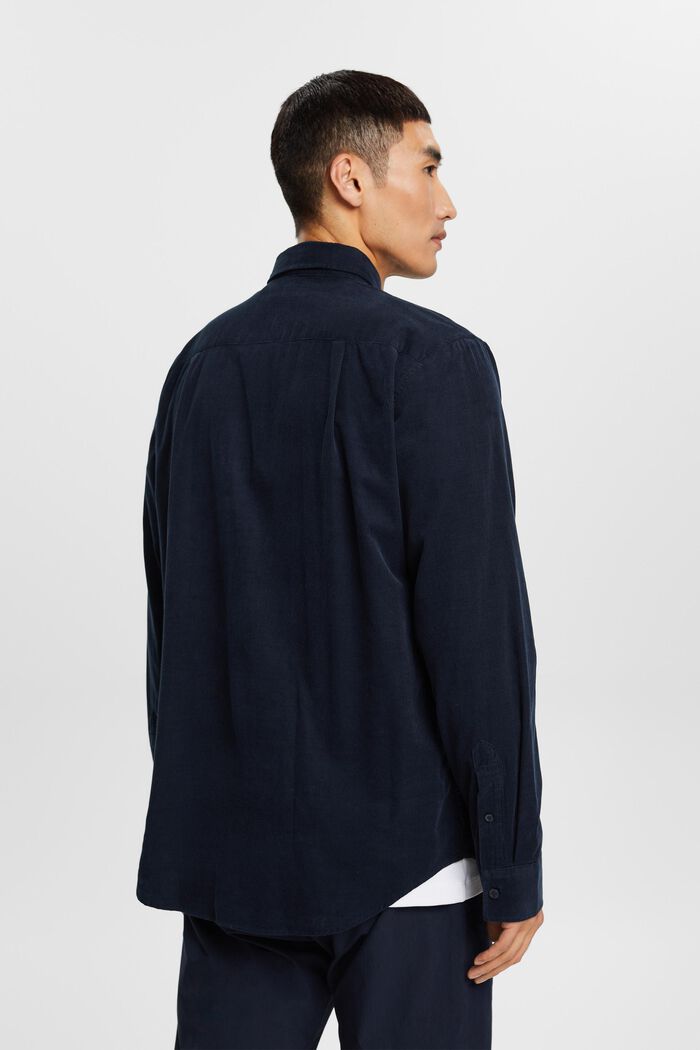 Corduroy shirt, 100% cotton, PETROL BLUE, detail image number 3
