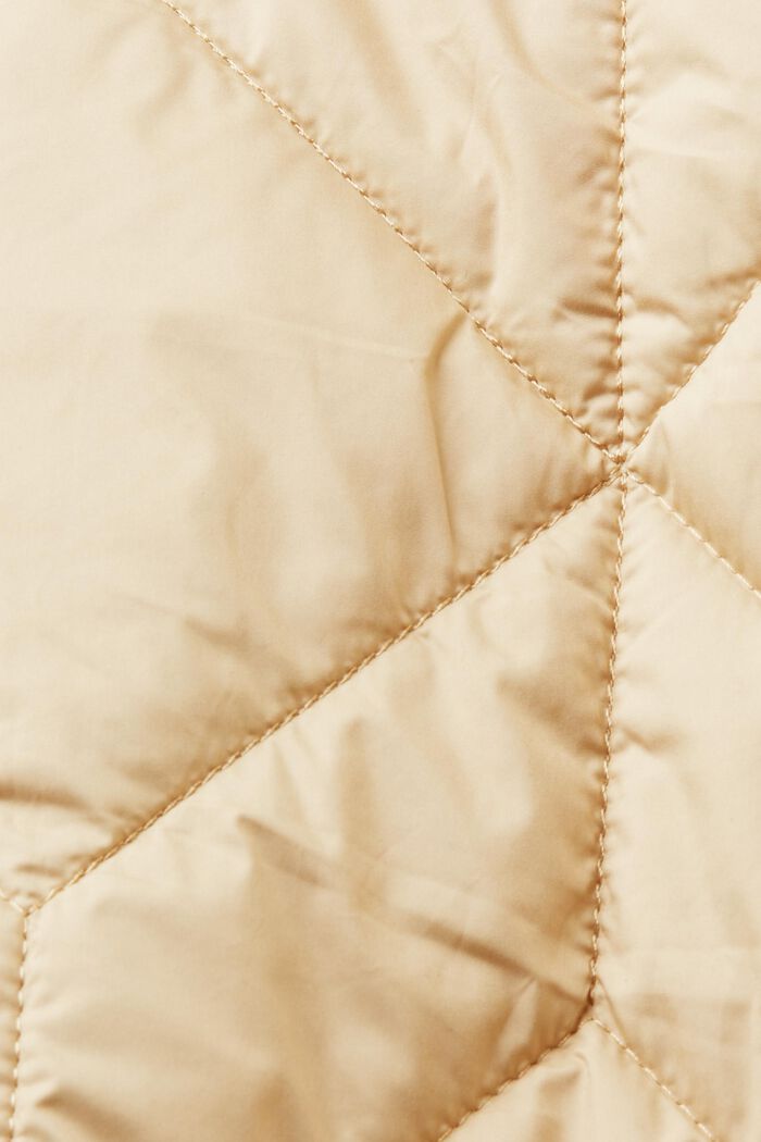 Recycled: quilted jacket with teddy lining, SAND, detail image number 5