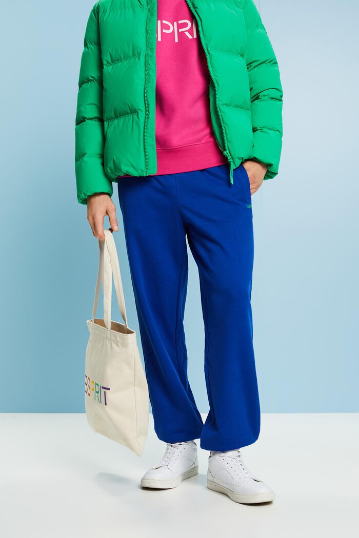 Cotton Fleece Logo Sweatpants, BRIGHT BLUE, detail image number 0