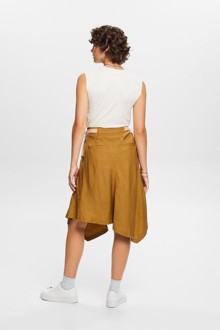 Midi skirt with a handkerchief hem, TOFFEE, detail image number 3