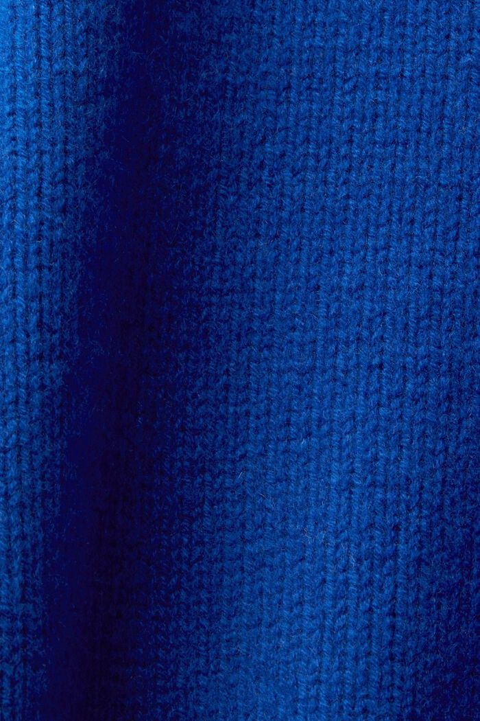 Chunk Knit Wool-Cashmere Sweater, BRIGHT BLUE, detail image number 6