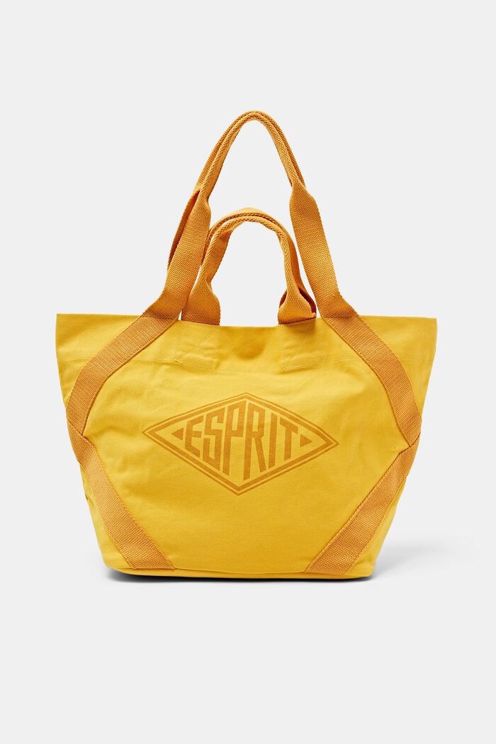 Logo Cotton Canvas Tote, SUNFLOWER YELLOW, detail image number 0
