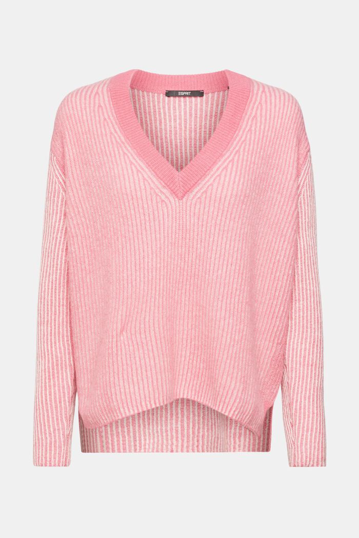 Two-tone jumper with alpaca, PINK, detail image number 6