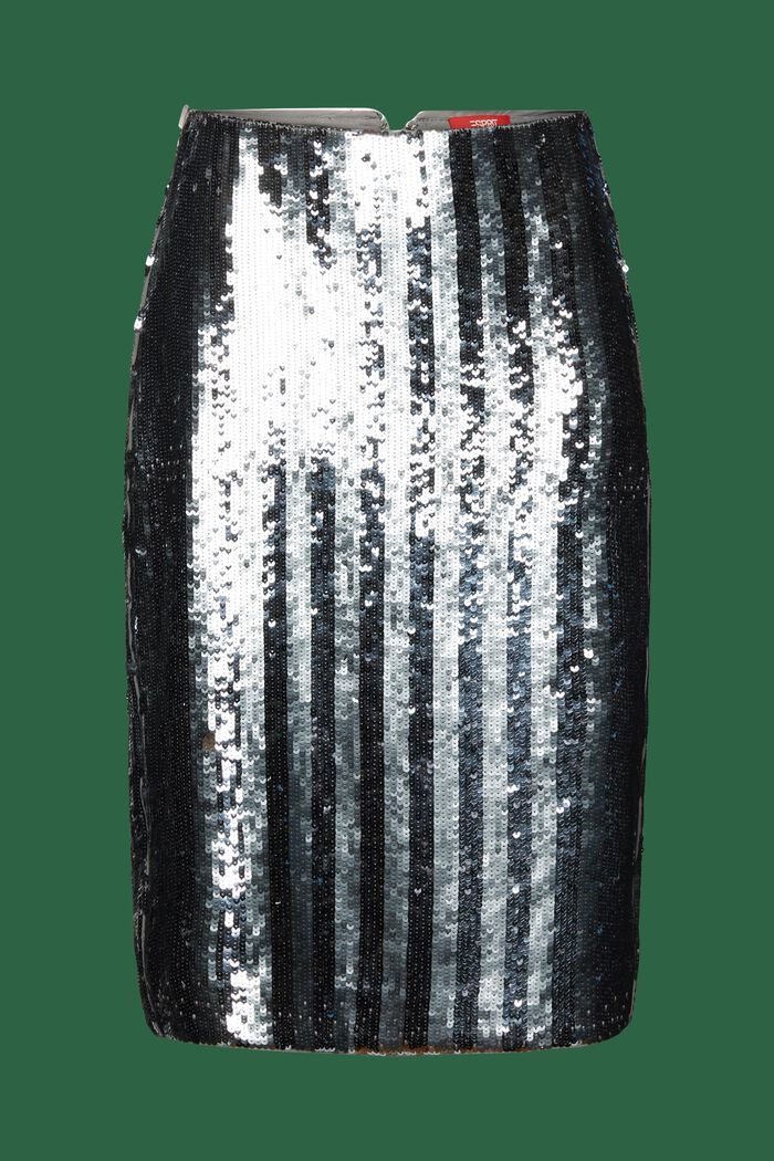 Sequin Midi Skirt, SILVER, detail image number 6