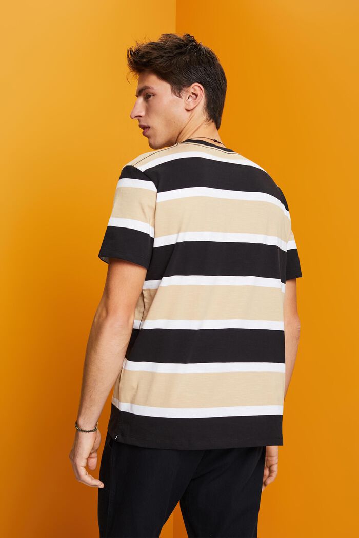 Striped jersey T-shirt, 100% cotton, BLACK, detail image number 3