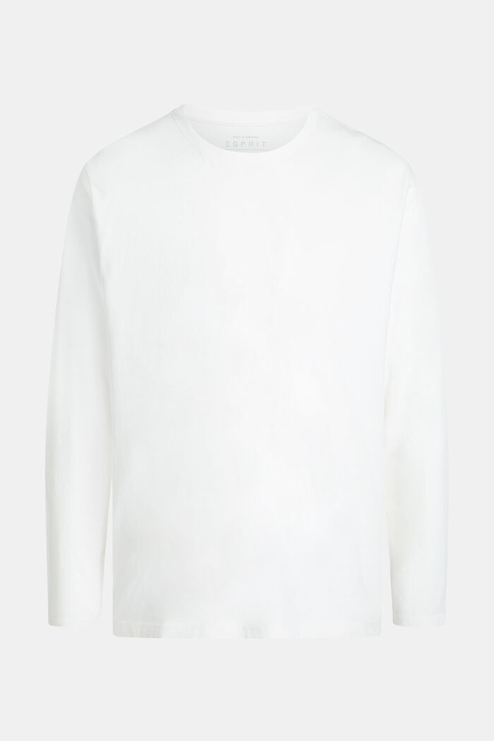 Regular solid jersey t-shirt, WHITE, detail image number 4