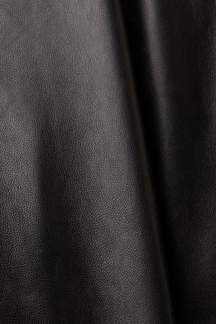 Multi-Functional Leather Parka, BLACK, detail image number 6