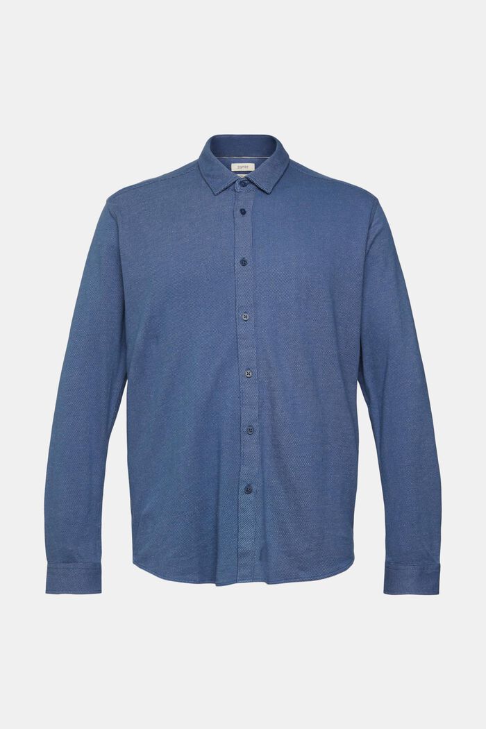 Textured shirt, DARK BLUE, detail image number 5
