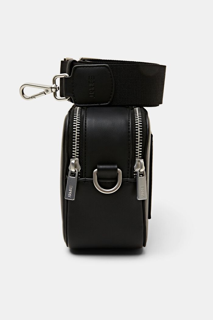 Faux Leather Camera Bag, BLACK, detail image number 1