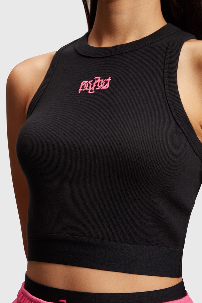 2-in-1 Neon Pop Print Logo Cropped Sweat Set, PINK, detail image number 5