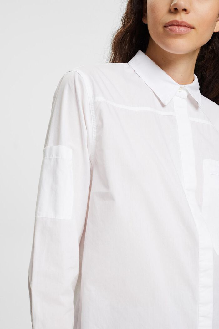 Shirt blouse, organic cotton, WHITE, detail image number 2