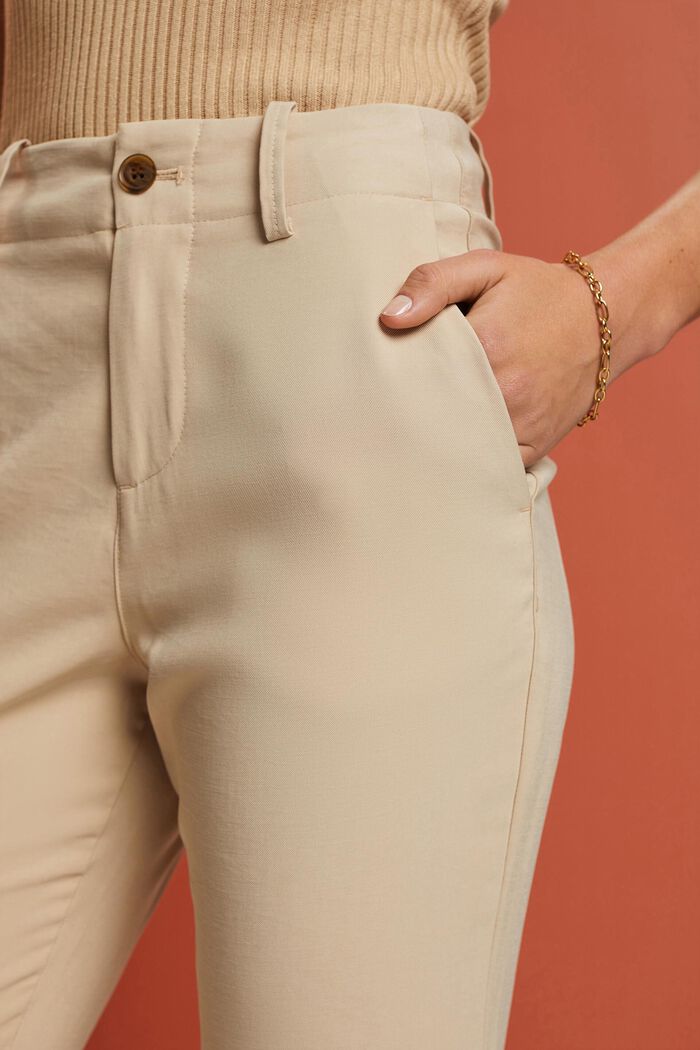 Cropped trousers, LENZING™ ECOVERO™, SAND, detail image number 2