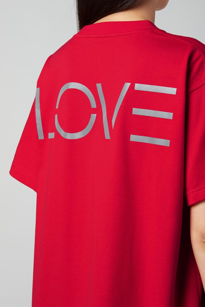 Unisex T-shirt with a back print, RED, detail image number 6