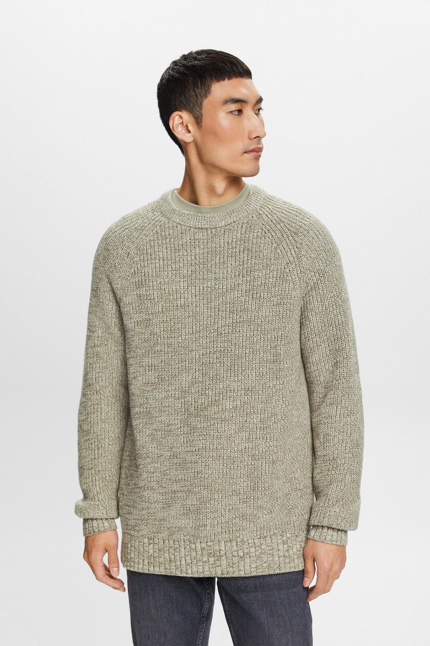 Ribbed-Knit Cotton Sweater