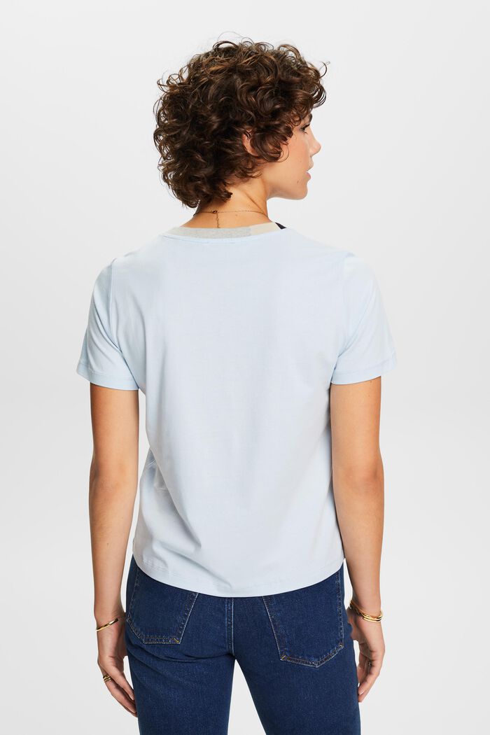T-shirt, 100% cotton, PASTEL BLUE, detail image number 3