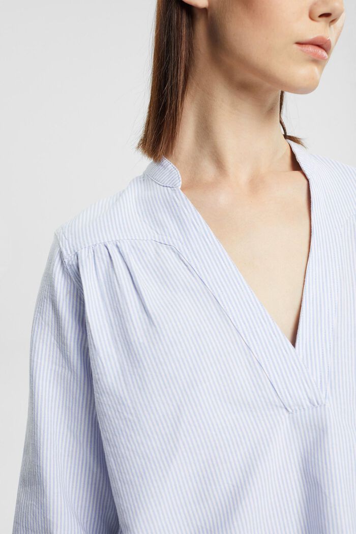 Long sleeved oxford striped blouse, LIGHT BLUE 3, detail image number 0