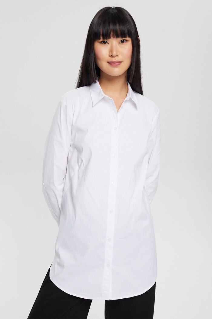 Shirt blouse, WHITE, detail image number 0