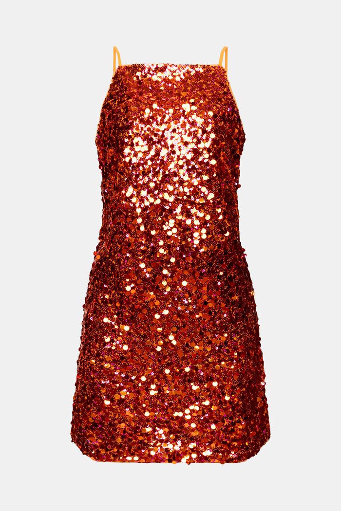 Sequin Mini Dress, GOLDEN ORANGE, detail image number 6