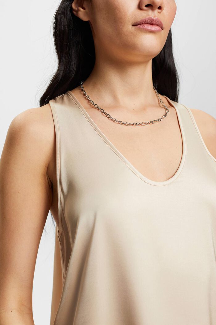 Sleeveless top, LENZING™ ECOVERO™, DUSTY NUDE, detail image number 2