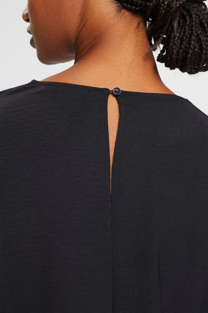 Blouse with cut-out, BLACK, detail image number 5