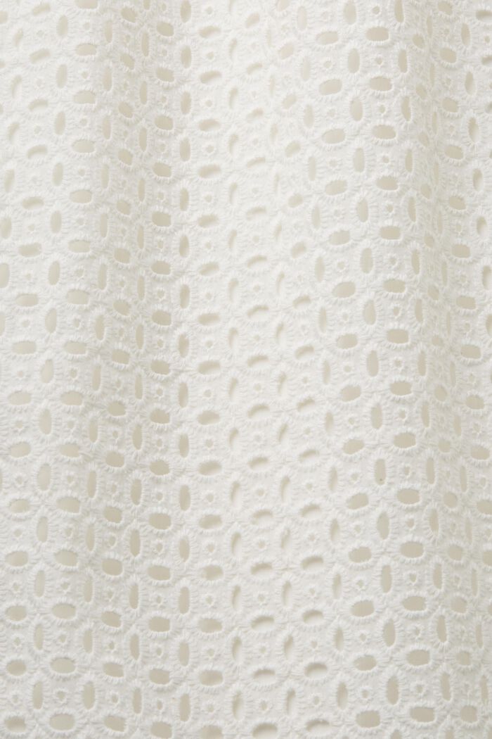 Laced cotton dress, WHITE, detail image number 4
