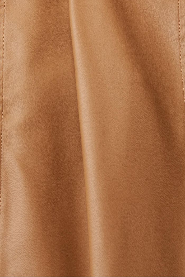Faux leather trousers with belt, CARAMEL, detail image number 6
