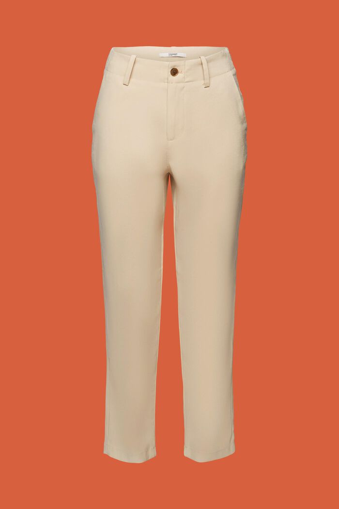 Cropped trousers, LENZING™ ECOVERO™, SAND, detail image number 7