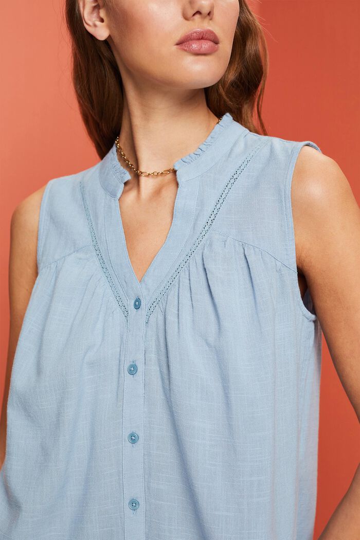 Sleeveless blouse, LIGHT BLUE LAVENDER, detail image number 2