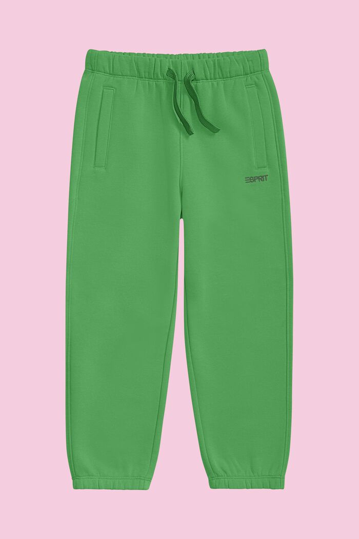 Cotton-Blend Logo Sweatpants, GREEN, detail image number 1