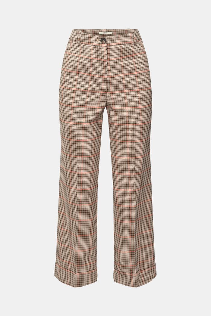 High-rise checked trousers, SAND, detail image number 2